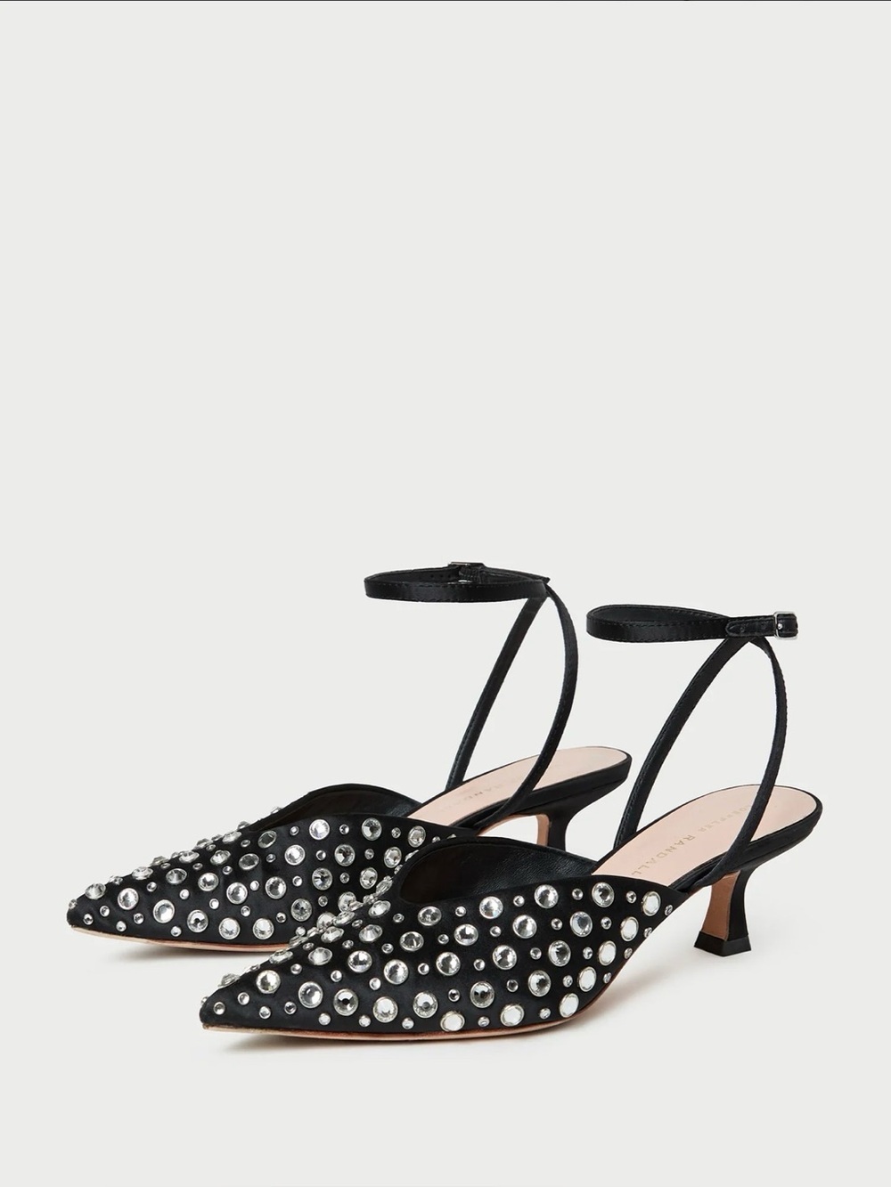 Loeffler Randall Rio Crystal Embellished Kitten Heels 8.5 NEW